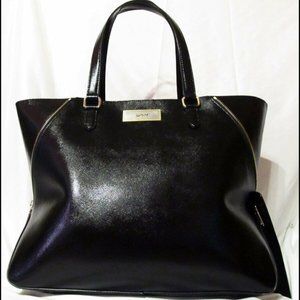 DKNY Saffiano Leather Side Zip Shopper & Removal Zipper Pouch